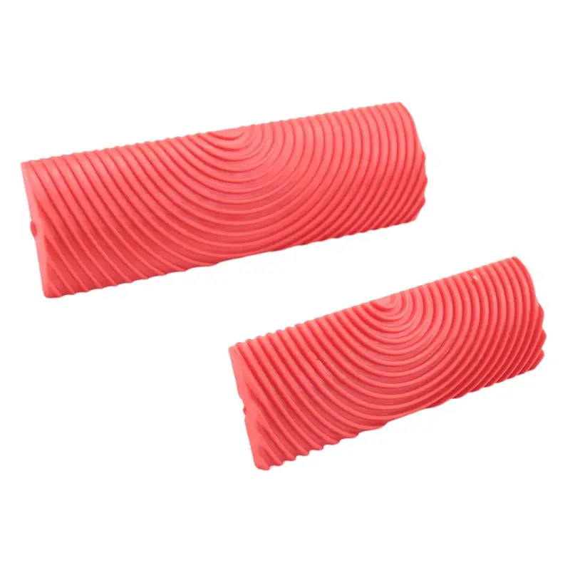 A15F-8 Pcs Wood Graining Painting Tool Set, Rubber Empaistic Grain Pattern Roller With Handle, For DIY Wall Room Decoration