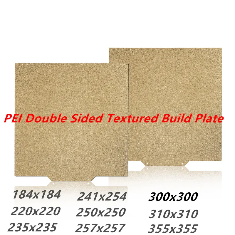 

ENERGETIC PEI Double Side Textured Build Plate 184/235/250/257/310/355mm Magnetic Plate For Bambulab/Ender-3 K1/Q1 Pro/Voron