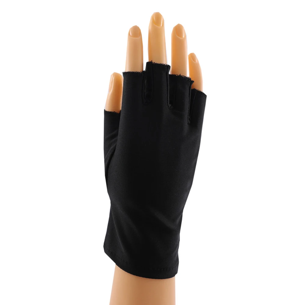 Thin Spandex Stretch Elastic Non-Slip Breathable Mittens Driving Gloves Half Finger gloves Anti-UV