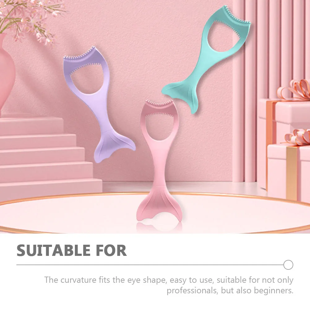 

2 Pcs Make up Eye Makeup Aid Mascara Eyeliner Stencil Tool Angled Silica Gel Bridegroom Tools