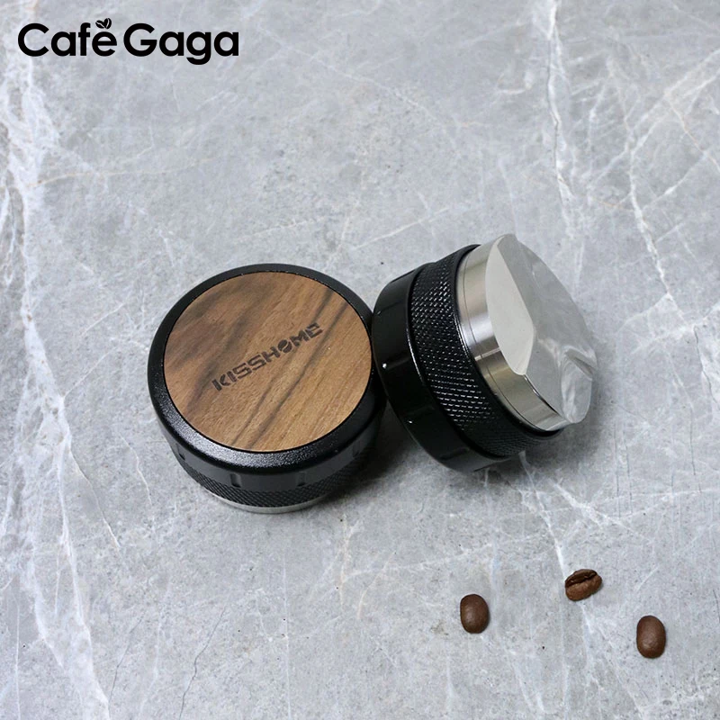 موزع القهوة مستوي 51 مللي متر 53 مللي متر 58 مللي متر الخشب قابل للتعديل ل Portafilter أدوات توزيع الاسبريسو صانع باريستا الملحقات