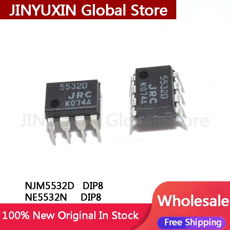 10Pcs NJM5532D 5532D NE5532N 5532  DIP-8 IC Chip In Stock Wholesale