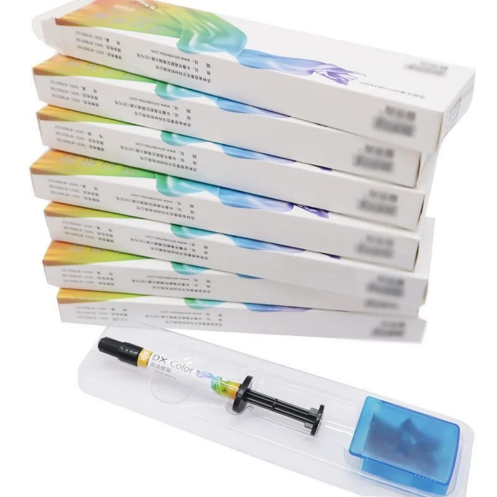 8 Colors Dental Dyeing Resin Color Blocking Suit Flow Resin Oral Cavity Nursing Repair Fill Material Lab Toolsblack