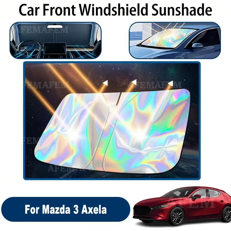 Windshield Sun Shade For Mazda 3 Axela Foldable UV Blocking Front Window Cover