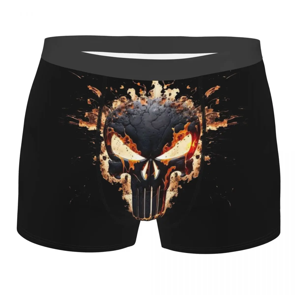 

Custom Novelty Vintage Skeleton Punishers Skull Boxers Shorts Panties Men's Underpants Stretch Briefs Underwear