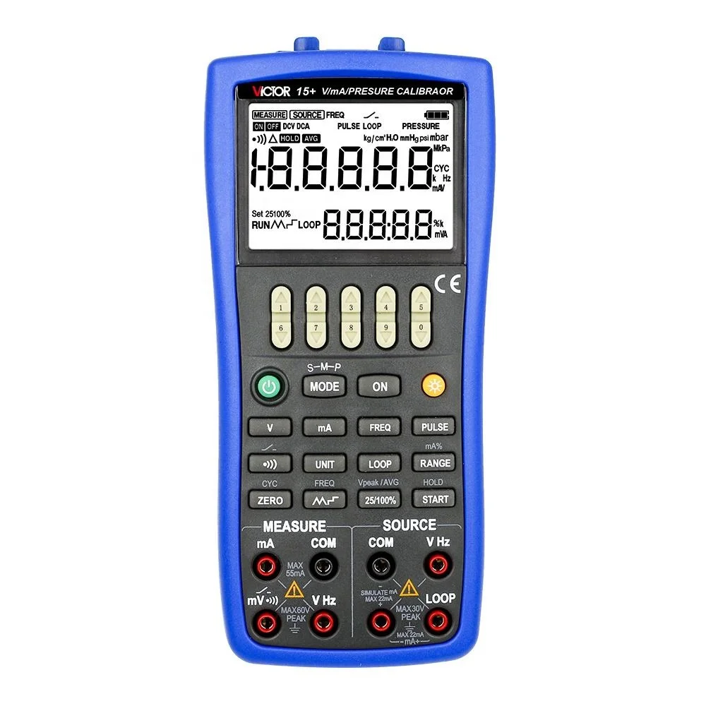 15+ Pressure Calibrator Multi-function Signal Generator With RS232 Interface With mV MA Frequency Output and Measurement