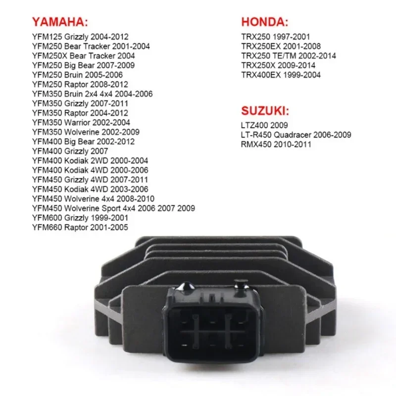 Voltage Rectifier Regulator 5GT-81960-00-00 for Honda TRX250X TRX400EX Suzuki RMX450 Yamaha YFM250X Bear YFM350 Warrior