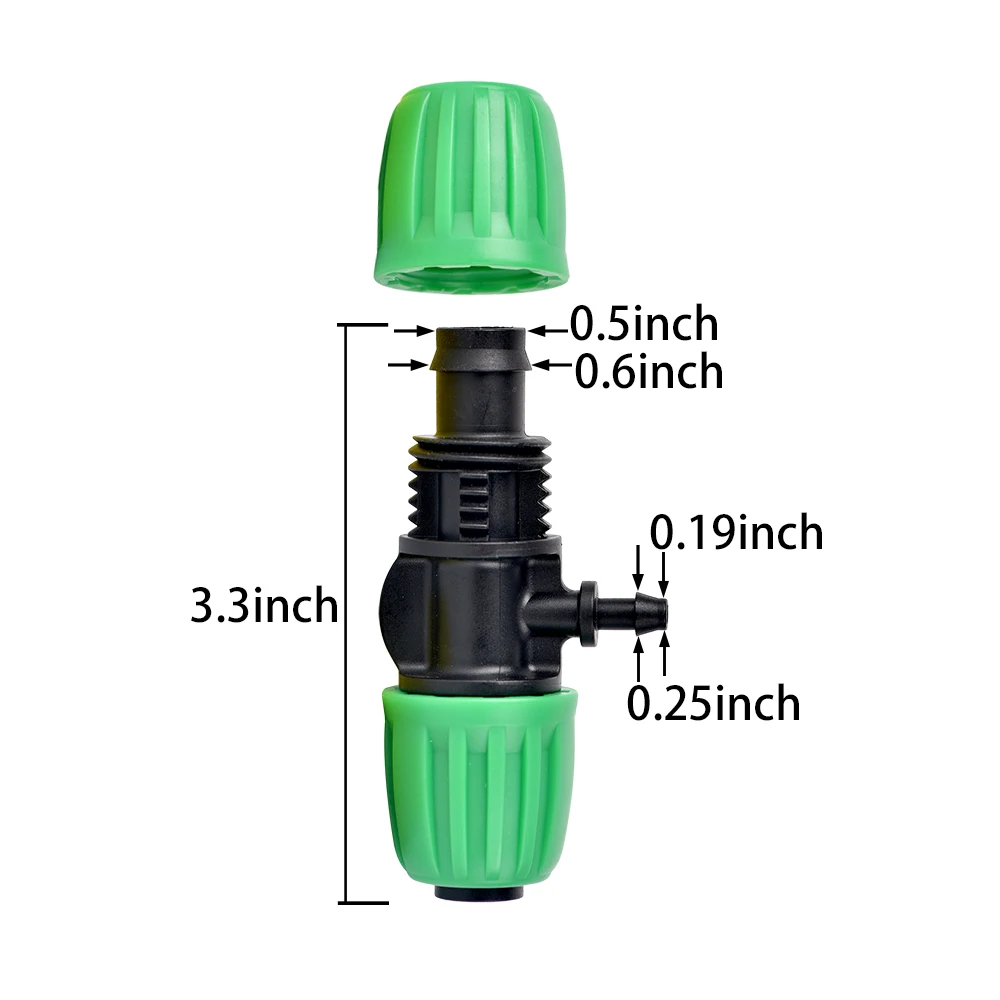 1/2 rura PE 16mm woda z węża złącze rury rozdzielacz Tee sprzęgło do 4/7mm 1/4 węża podlewanie ogrodu nawadniania kropelkowego