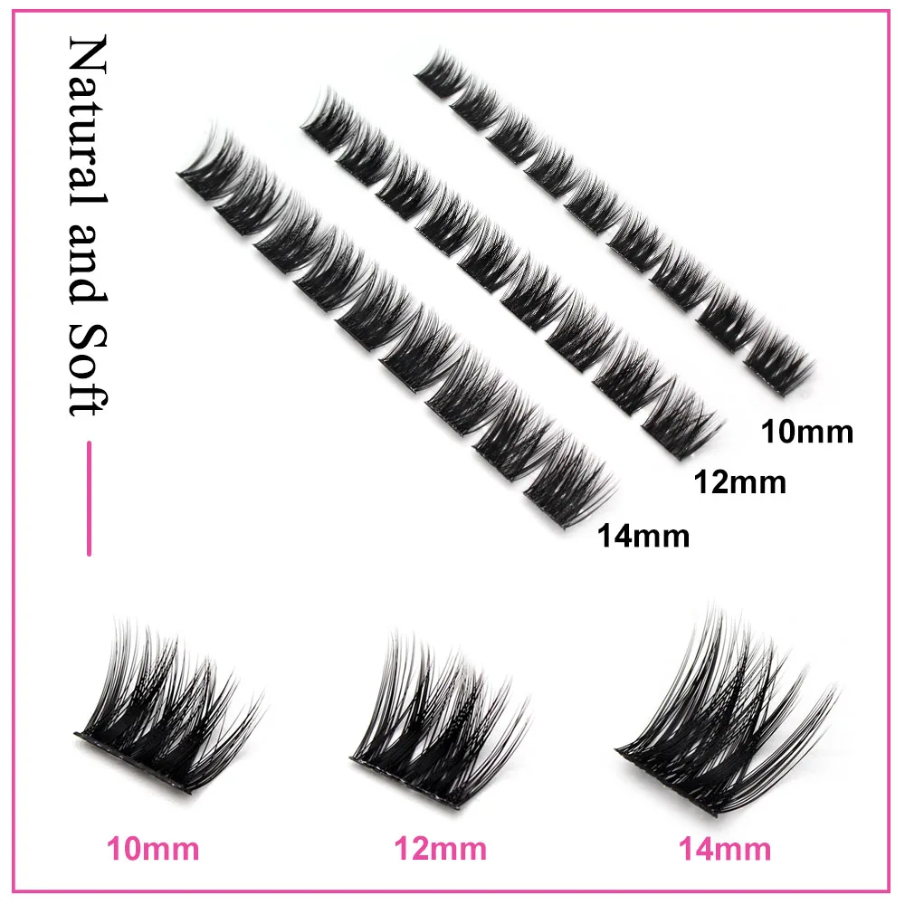 New Russian 3D fluffy natural segmented eyelashes bundle false extension eyelashes DIY natural independent eyelashes makeup tool