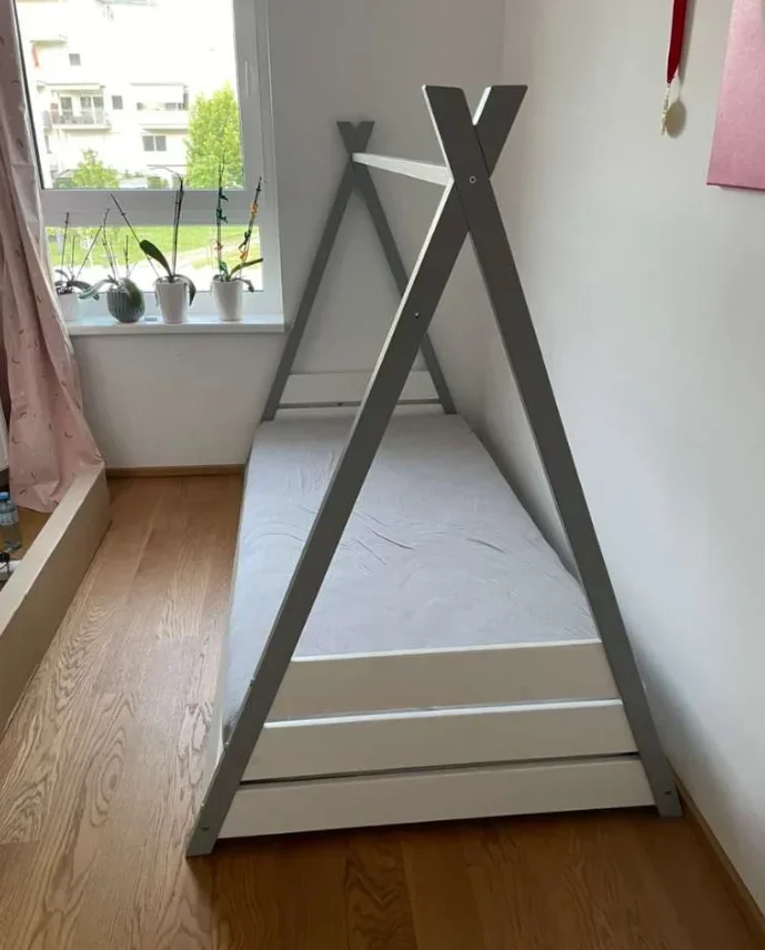 

-Simple Design Children House Bed Living Room Furniture Kids Beds Safe Bed with Tents