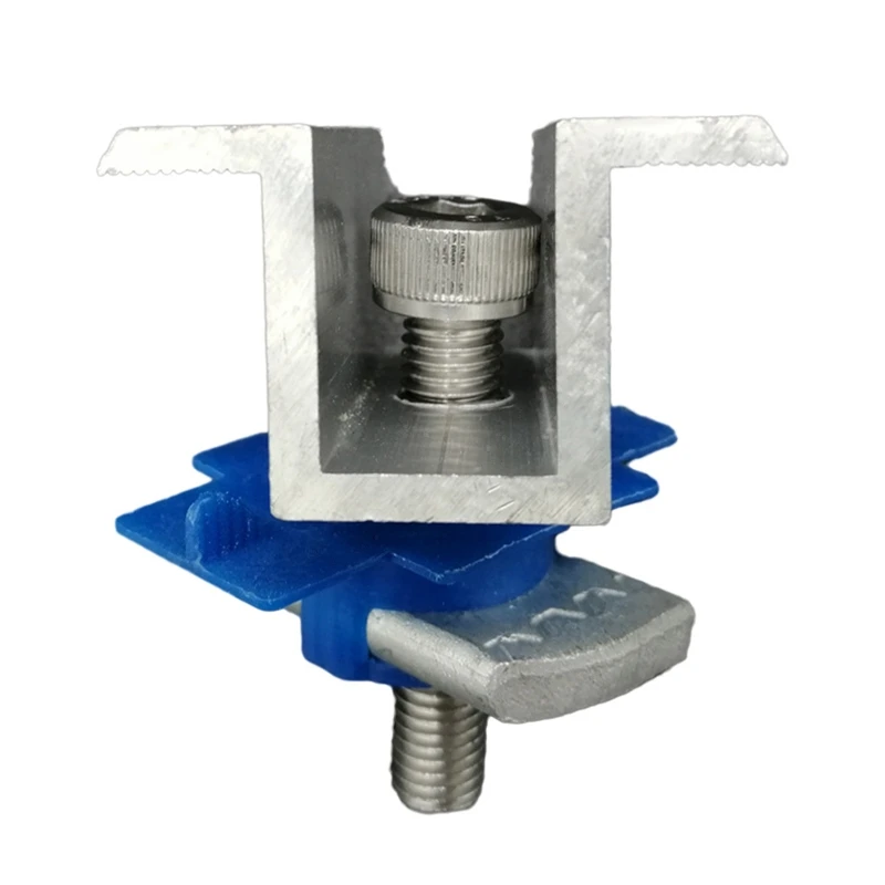 Y1UD 10 Pcs Solar Panel Adjustable Mid Clamps Solar Panel Mounting Bracket Clamp Solar System Accessories Easy to Install