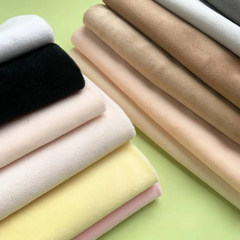 

2026 New 2PCS Soft High-density 1mm Short Plush Fabric 45x50cm Non Elastic Plush Fabric DIYDoll Skin Plush FabricHandmade Fabric