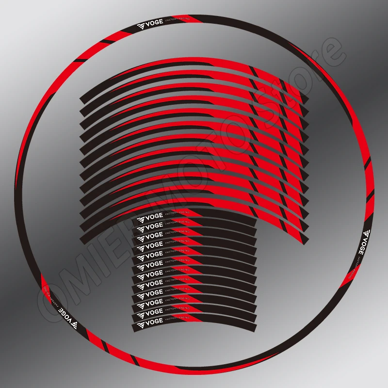 

17'' Reflective Motorcycle Accessory Wheel Sticker Rim Decal For VOGE 250RR 300RR 500AC 525R 500DS 650DS