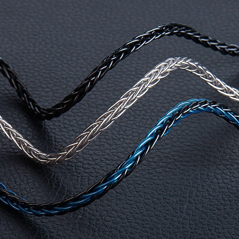 KBEAR-Cable de auriculares ST12, accesorio de 8 núcleos, plateado, mejorado, con 3,5/4,4mm, 2 pines/QDC/MMCX, Iem, para KZ, HIFI