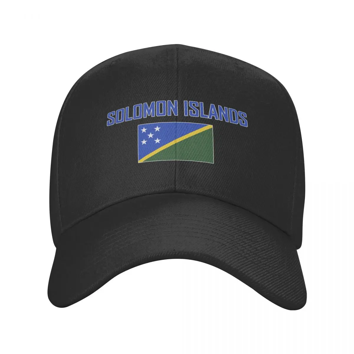 SOLOMON ISLANDS Country Name With Flag Sun Baseball Cap Breathable Adjustable Men Women Outdoor Soccer Hat For Gift