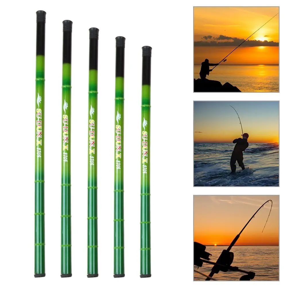 1pc Green Ultralight Telescopic Fishing Rod Travel Stream Lake Hand Pole Carp Feeder Portable SuperHard Fishing Rods Tackle