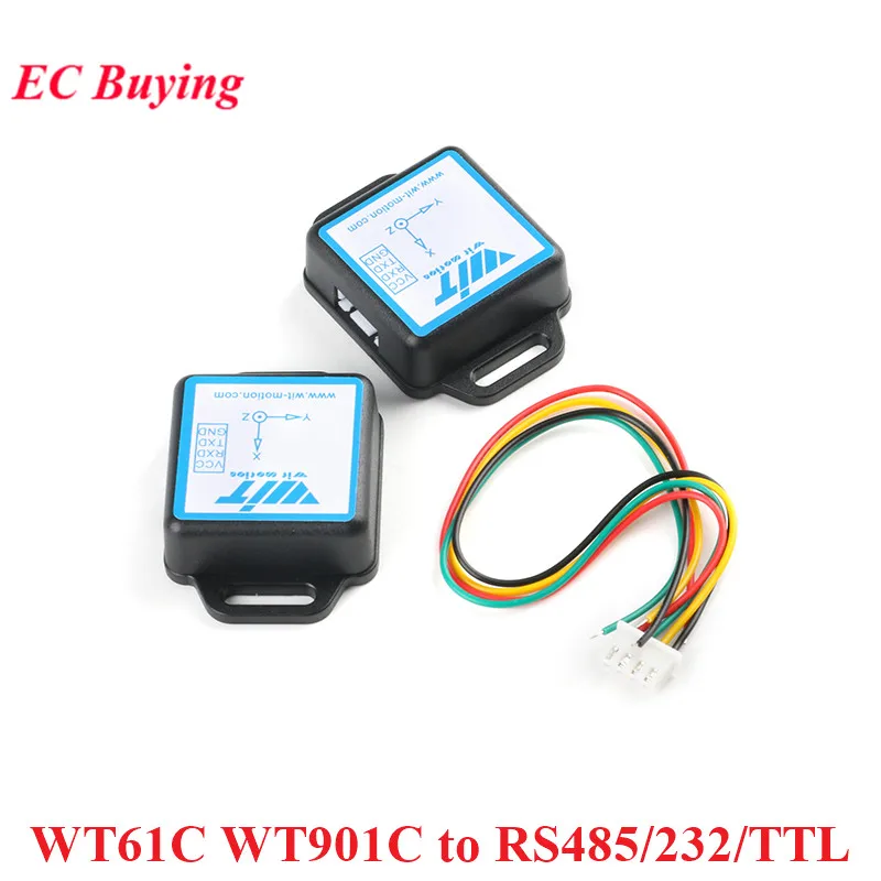 WT901C WT61C to RS485/232/TTL 6 9 Axis IMU Sensor Tilt Angle Roll Pitch Yaw+Acceleration+Gyroscope+Magnetometer MPU9250 MPU6050