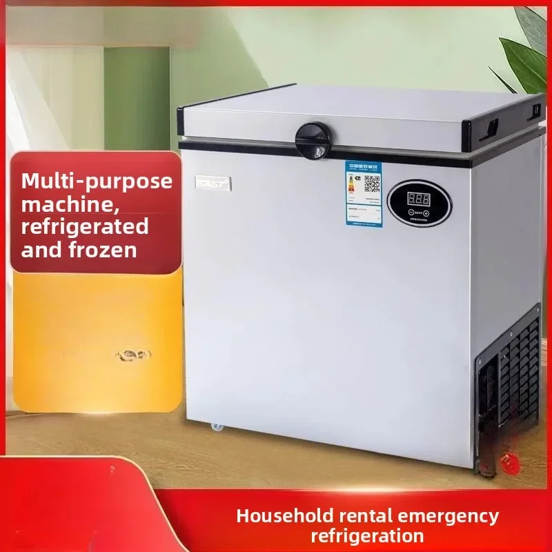Freezer Small Household Commercial Large Capacity Mini Horizontal Freezer Refrigerated Single Door Freezer Low Temperature