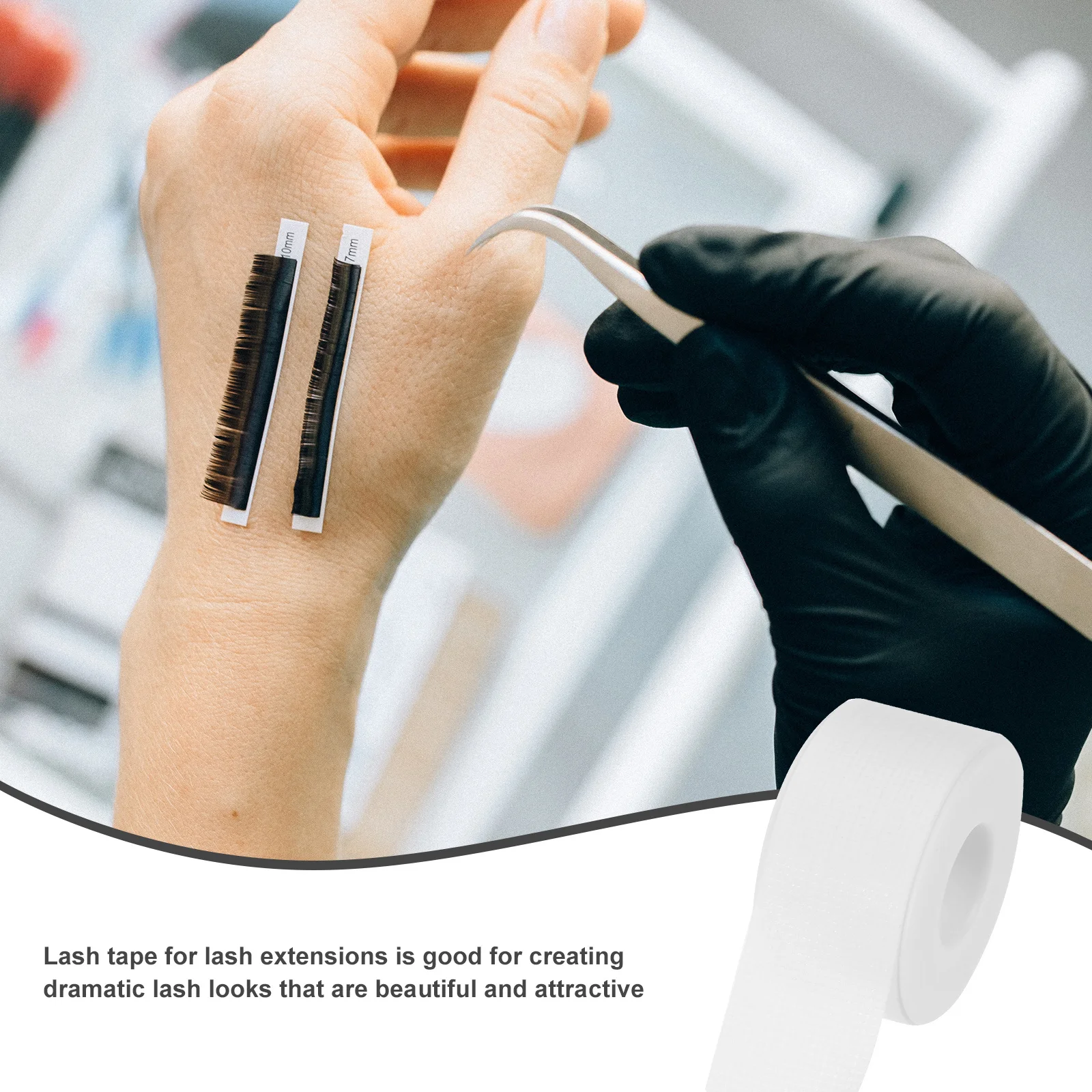 

1 Roll Lash Tape for Eyelash Extensions Adhesive Makeup Tape Soft Non-Woven Material Comfortable Hold for Eyelash Extension