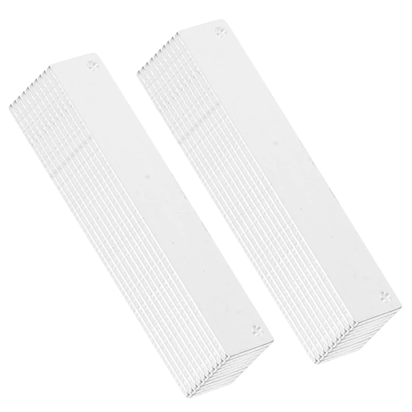 

20Pcs Long Rectangle Double Hole Pendant Blanks Copper Metal Tags 35x6mm Engraving Stamp Charms DIY Jewelry Stamping Blanks