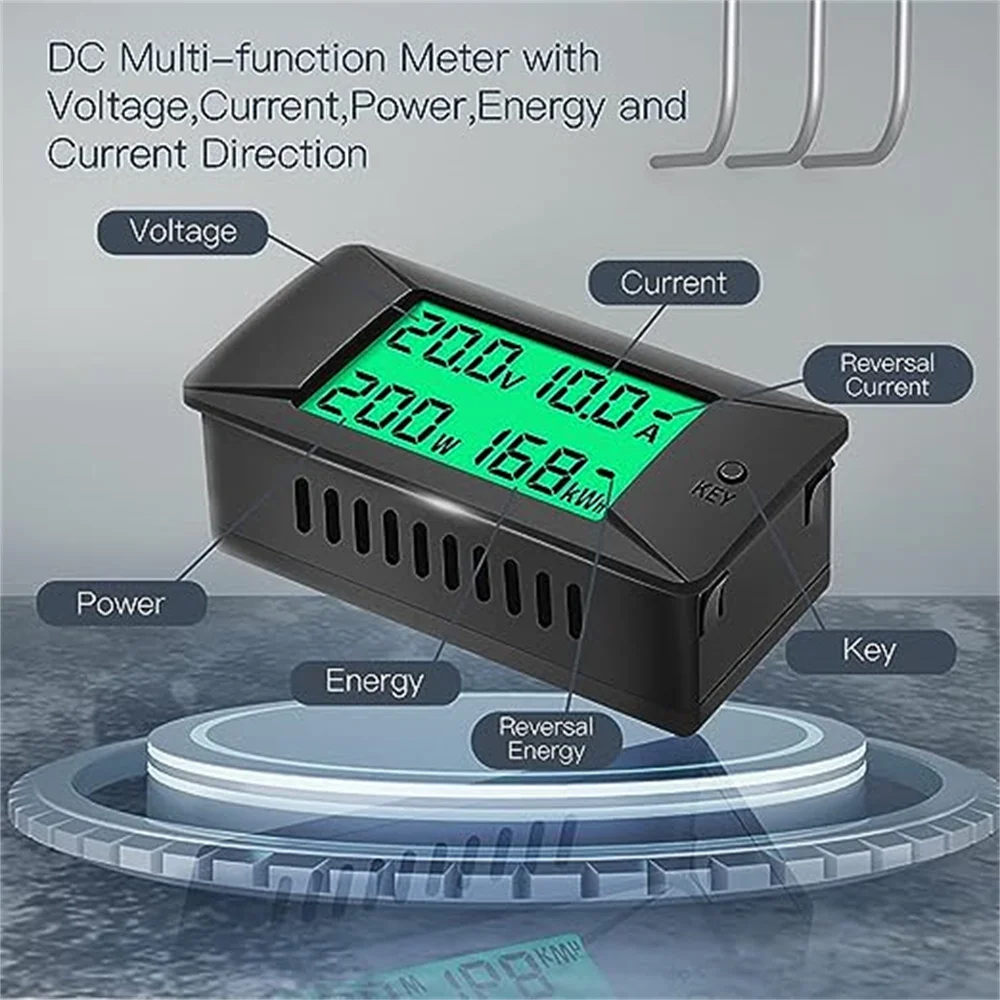 Imagem -04 - Digital Lcd Display Multímetro Tensão Atual Energia de Energia Watt Medidor Amperímetro Voltímetro Tester dc 0300v 50a 100a 200a 300a