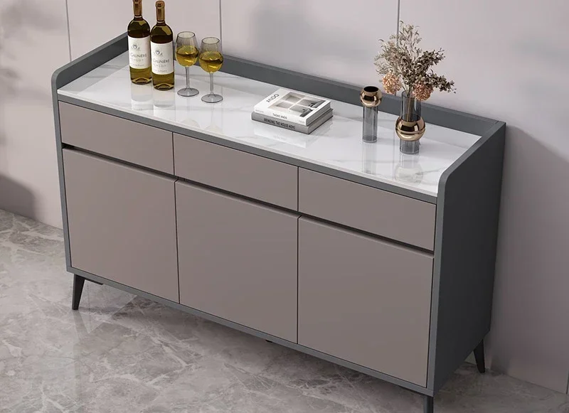 Simple tea cabinet at the side of the meal, light luxury storage cabinet, cabinet, living room integrated room