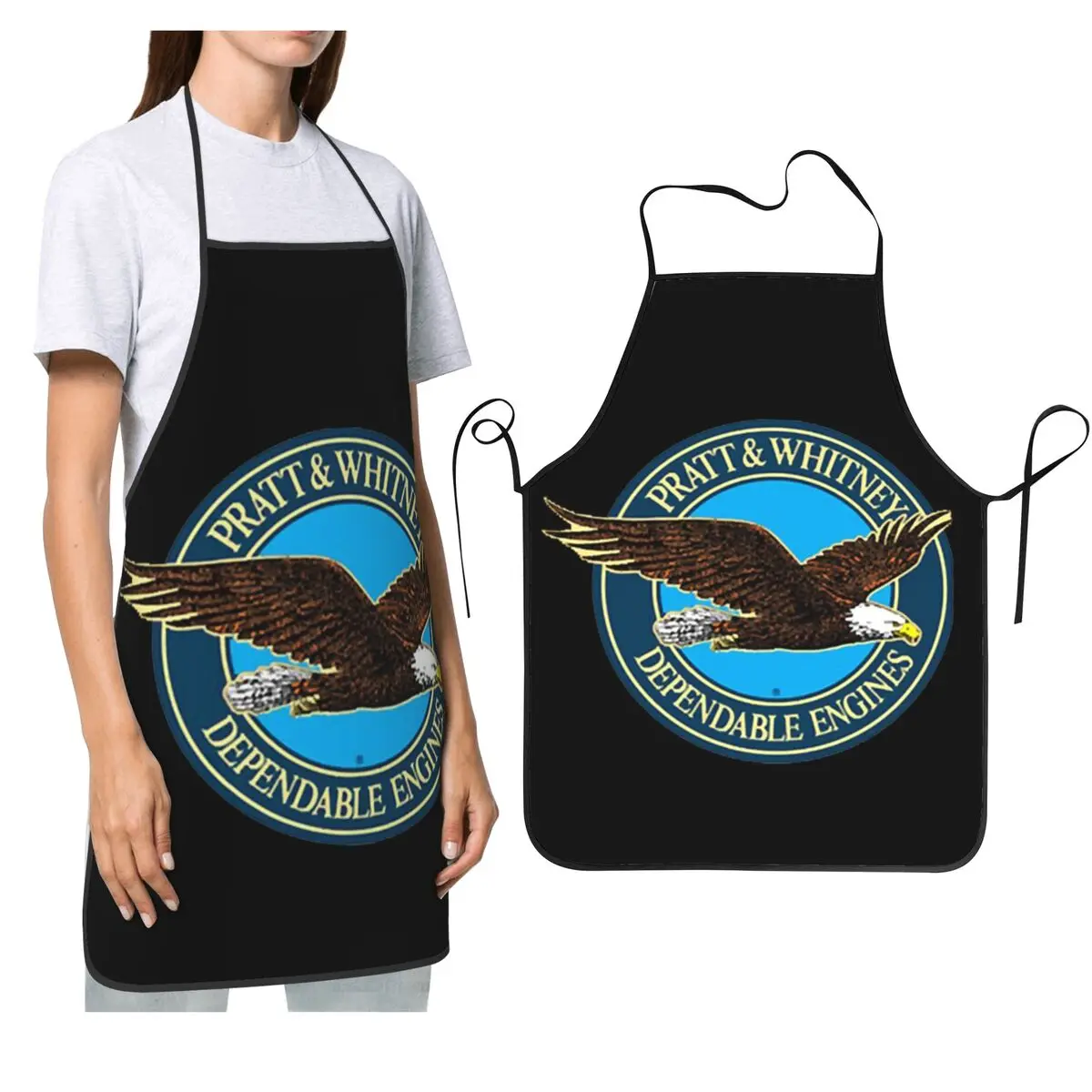 برات آند ويتني شعار محركات يمكن الاعتماد عليها المئزر الشيف الطبخ الخبز Tablier مريلة مقاومة للماء تنظيف المطبخ بينافور