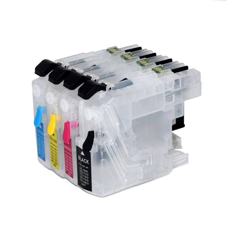 Asia LC163 Refillable Ink Cartridge With ARC Chip For Brother MFC-J245 470DW 650DW J870DWDCP-J152W J552DW J752DW Printers