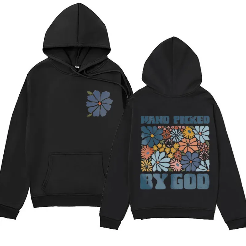 

Boho Living Proof of A Loving God Graphic Hoodie Retro Christian Sublimation Wildflower Bible Verse Sweatshirts Stylish Pullover