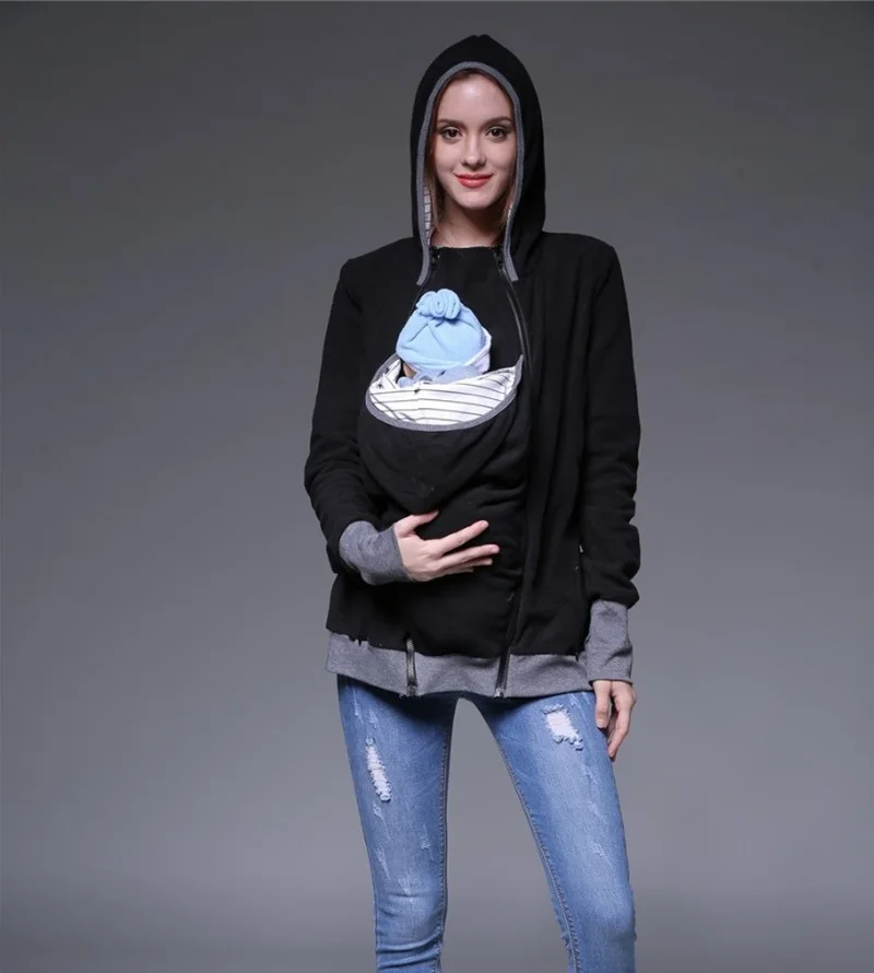 Mang Thai Đa Năng Bông Ấm Áp Kangaroo Phối Bố Trần Bé Đựng Đồ Tàu Sân Bay Quần Tây Áo Khoác Tàu Sân Bay Áo Khoác Ngoài