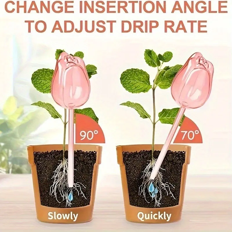 Garden Tulip Plant Watering Balls Suitable For Indoor Outdoor Plants Automatic Plant Drippers Irrigation And Automatic Watering - view 3