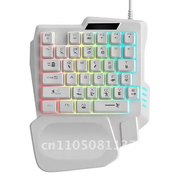 

K97 E-Sports Mechanical Gaming Keyboard Single-Handed Design Colorful Backlight Waterproof Wired Connection for Mobile Games