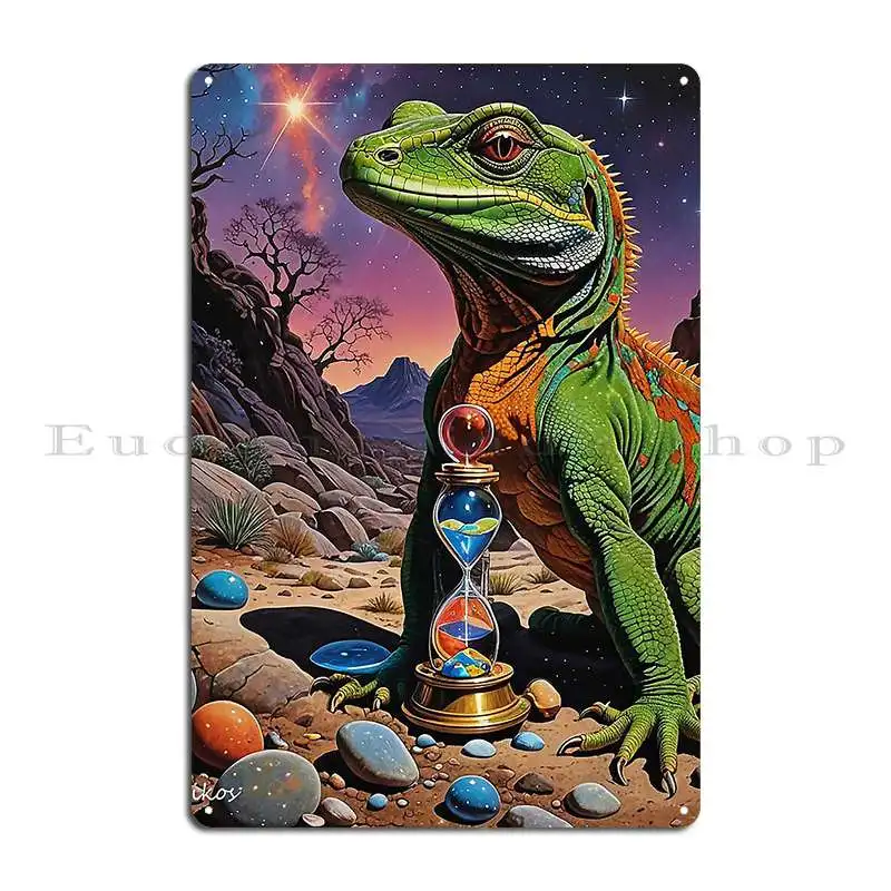 Night Of The Green Iguana Metal Sign Poster Living Room Party Designs Bar Cave Retro Tin Sign Poster