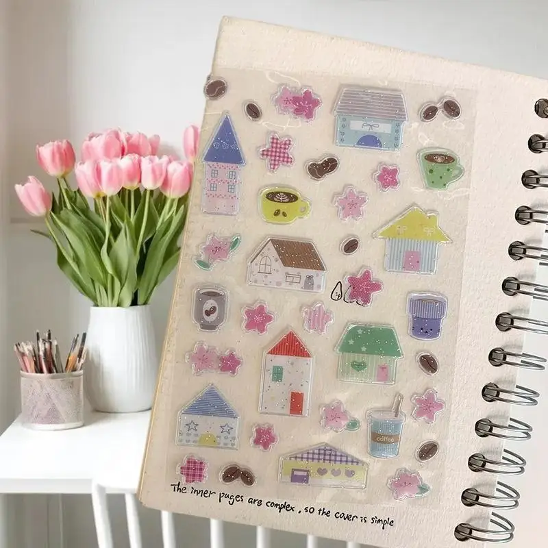 

[YU] Kawaii 3D пенопластовые наклейки в японском стиле, летняя наклейка в стиле соли для скрапбукинга, канцелярские наклейки, наклейки для журнала