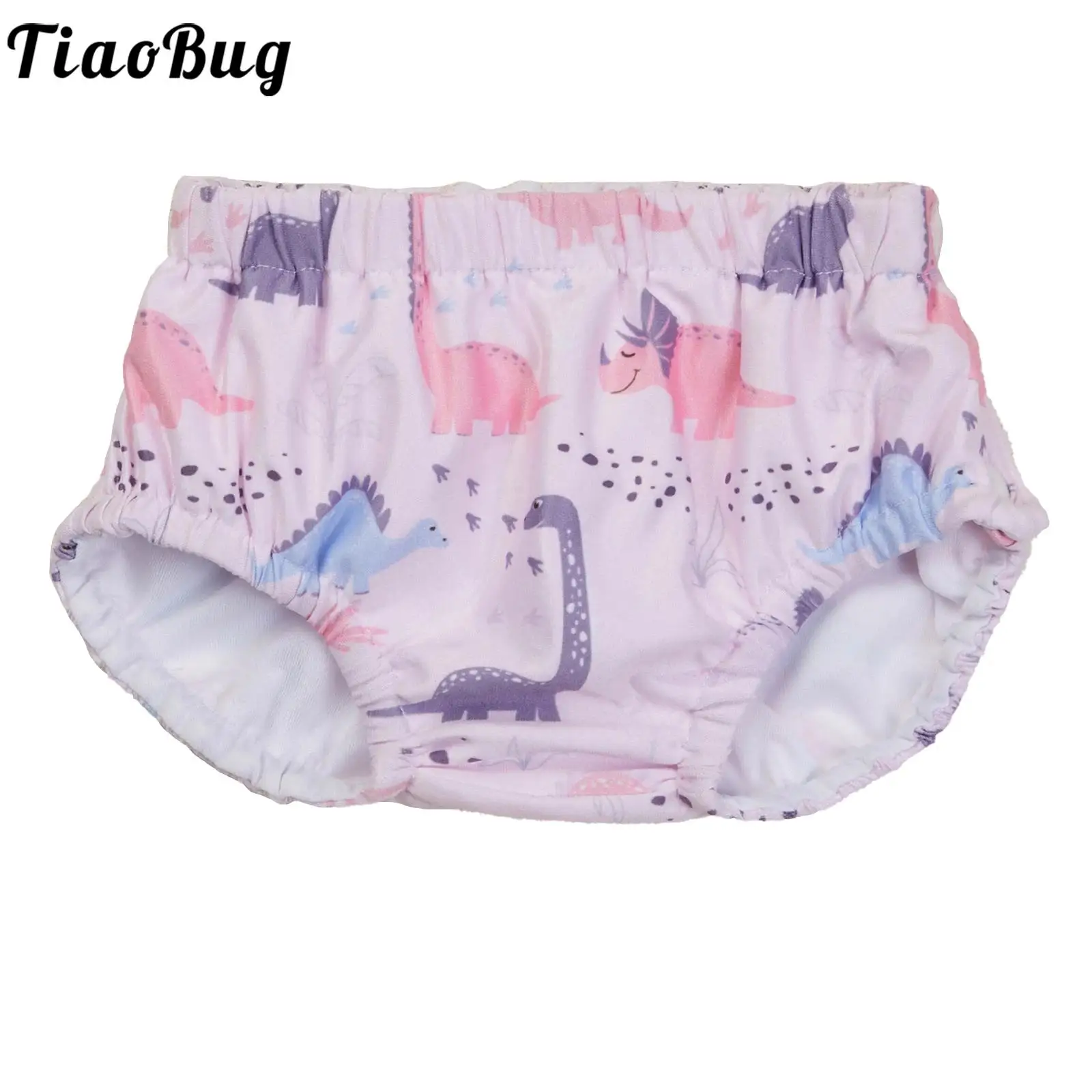 

Toddler Baby Reusable Absorbent Swimsuit Diaper Stretchable Waist Press Buttons Print Swimming Bloomers Briefs Pants Underwear