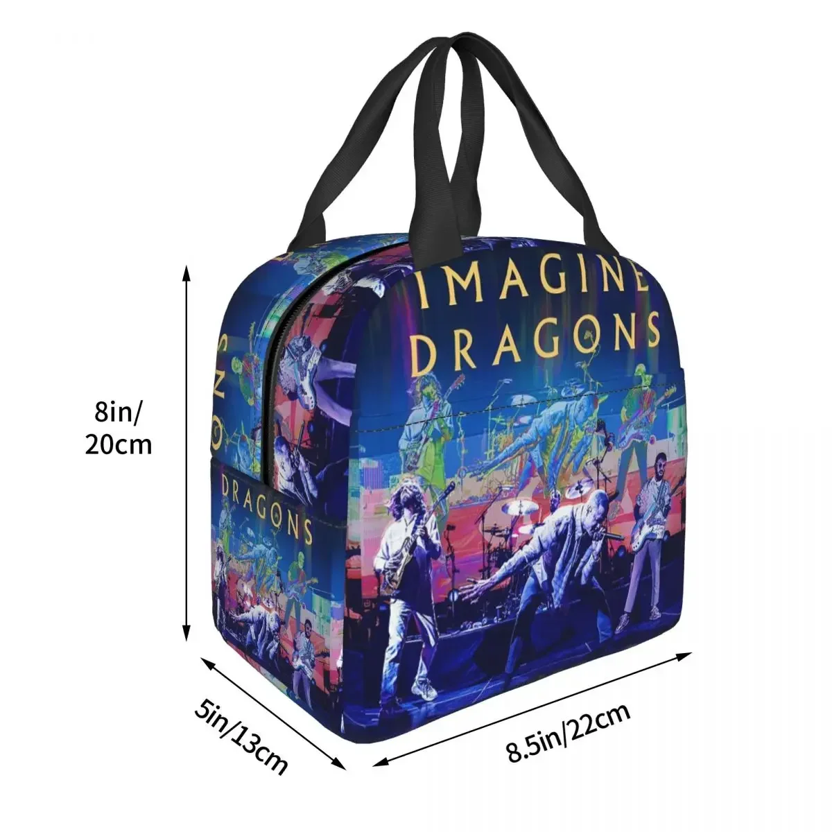 Imagine Dragons Band Loom Tour Insulated Lunch Bag for Women Kids Leakproof Food Boxes Thermal Lunch Box Tote