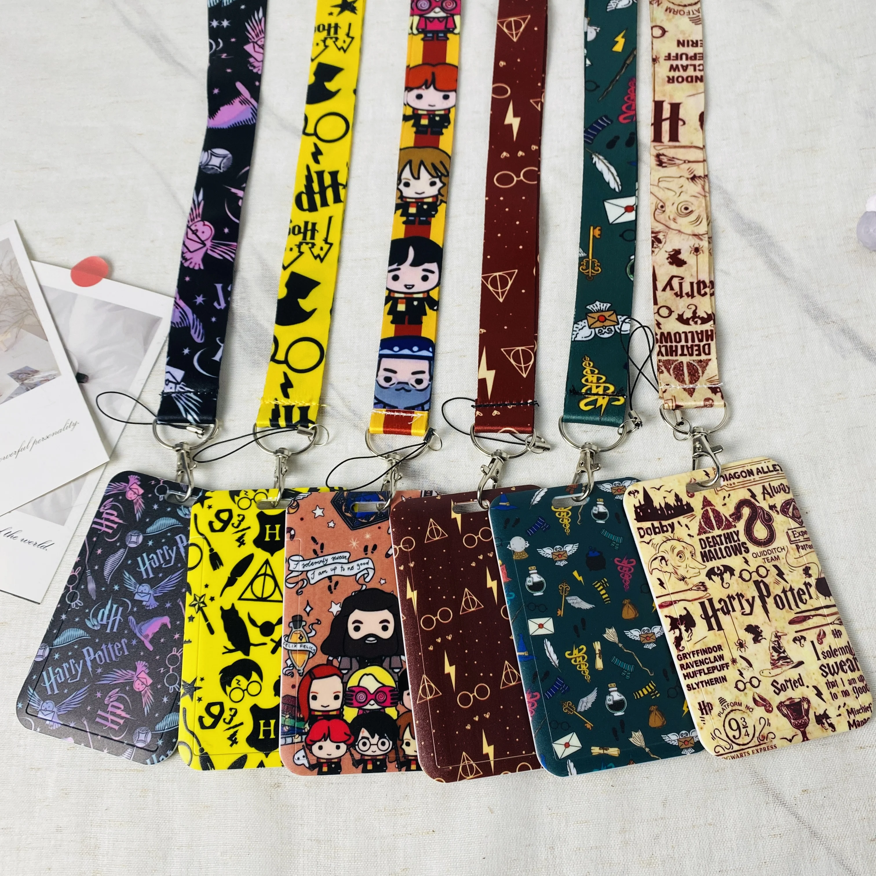 Anime Cartoon Credential Holder Keychains Neck Lanyard For Pass Card Anime Credit Card Holder Keychain Straps Wholesale