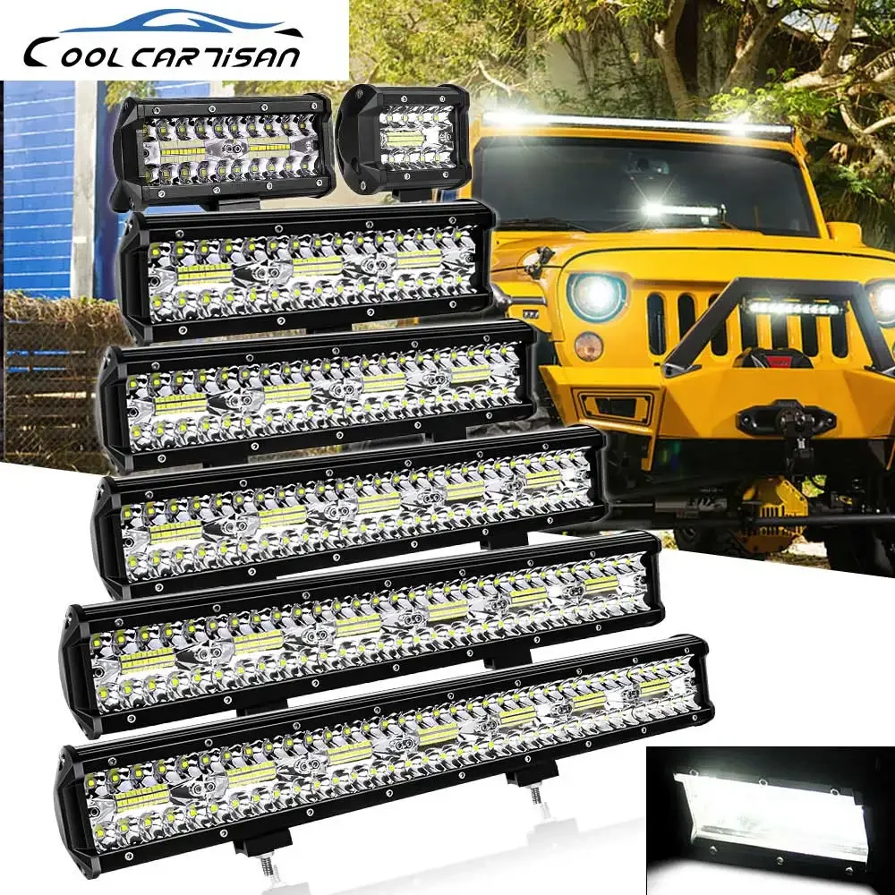 LED Work Light lightbar flood led Combo Beam spotlight led 12v 24v 6000k 4x4 off road  For Car Truck ATV SUV 4/7/9/12/15/20 inch 