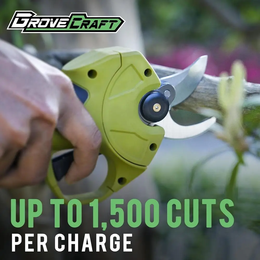 20 V 2-in-1-Gartenschere mit bürstenlosen Stangen und 2 Akkus, batteriebetriebenes kabelloses elektrisches Beschneiden mit Schmiermittel, 1-Zoll-Schnitt