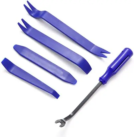 

5 pcs Auto Trim Removal Tool Kit, Auto Body Pry Set, Non Scratch Dash Trim Automotive Molding Removal,Handy Remover and Fastener