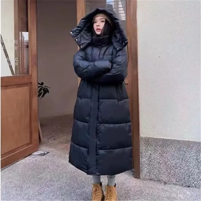 جديد شتاء دافئ سترات المرأة مقنعين طويلة سميكة سترة قطن يندبروف معطف مبطّن عادية فضفاض الثلوج ارتداء معطف JJ290