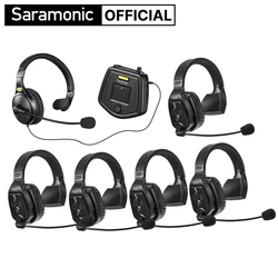 Saramonic Witalk WT6S Full-Duplex Wireless Intercom Communication Headset System for Drone Shooting TV Film Production Teamwork