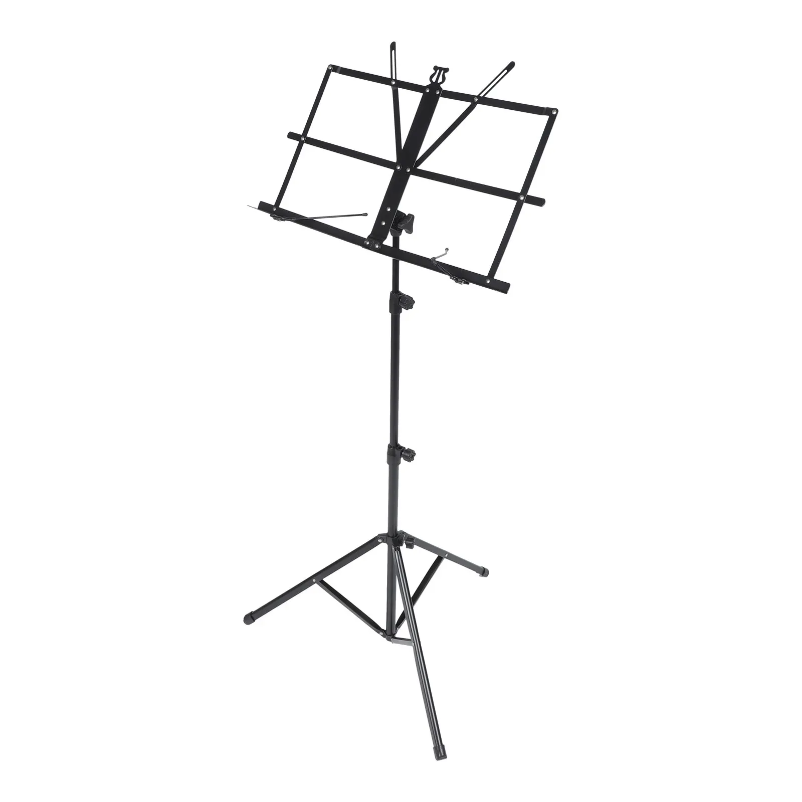 

Folding Bookshelf for Music Books Score Holder Tripod Reading Rack Durable Oxford Cloth Practical Long Term Use Multi Functional