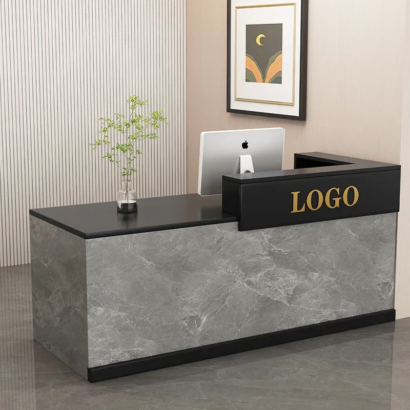 Unique Design Reception Desk Nordic Style Simple Trendy Reception Desks Classic Versatile Tresen Rezeption Office Furniture