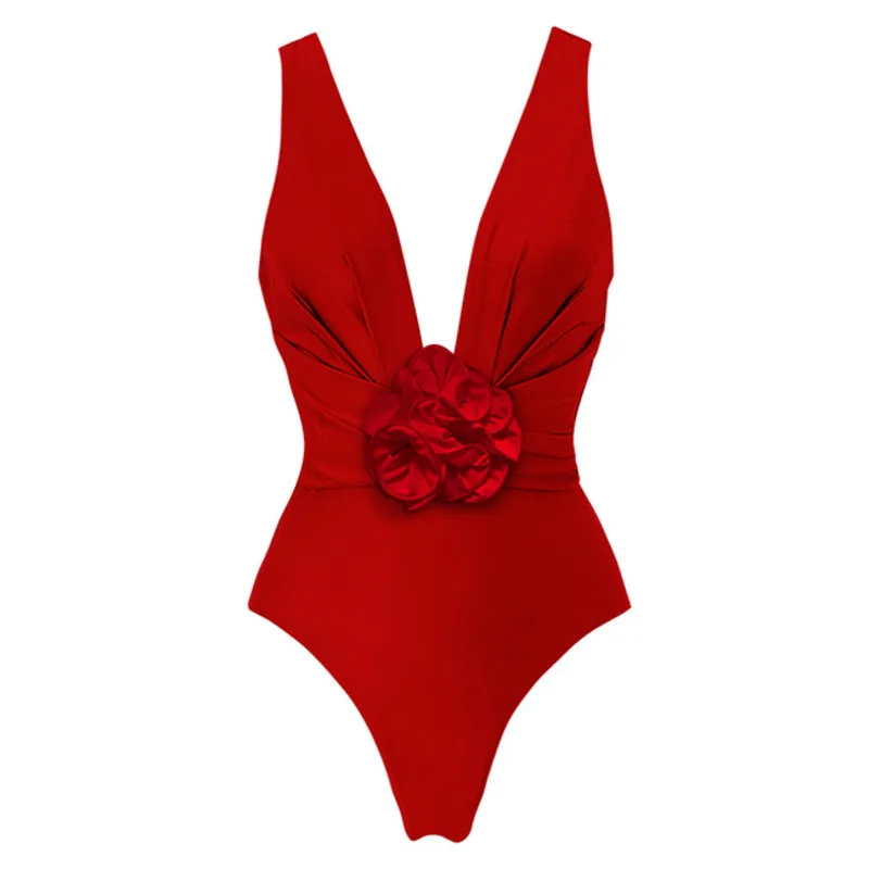 Flower Swimsuit Bikini Set Women Summer Bohemian Ru Us Eur Retro Solid Color 2 Piece Swimsuit Suit Factory Wholesale Stock New