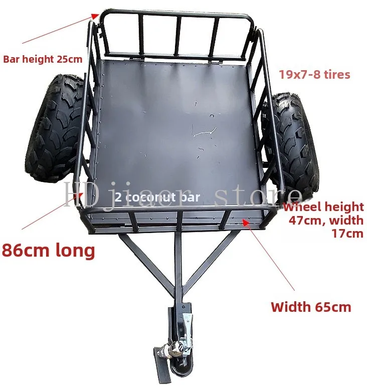 

Modified Little Bull beach buggy trailer, homemade four-wheel motorcycle, rear trailer trailer, cargo box, cargo hopper