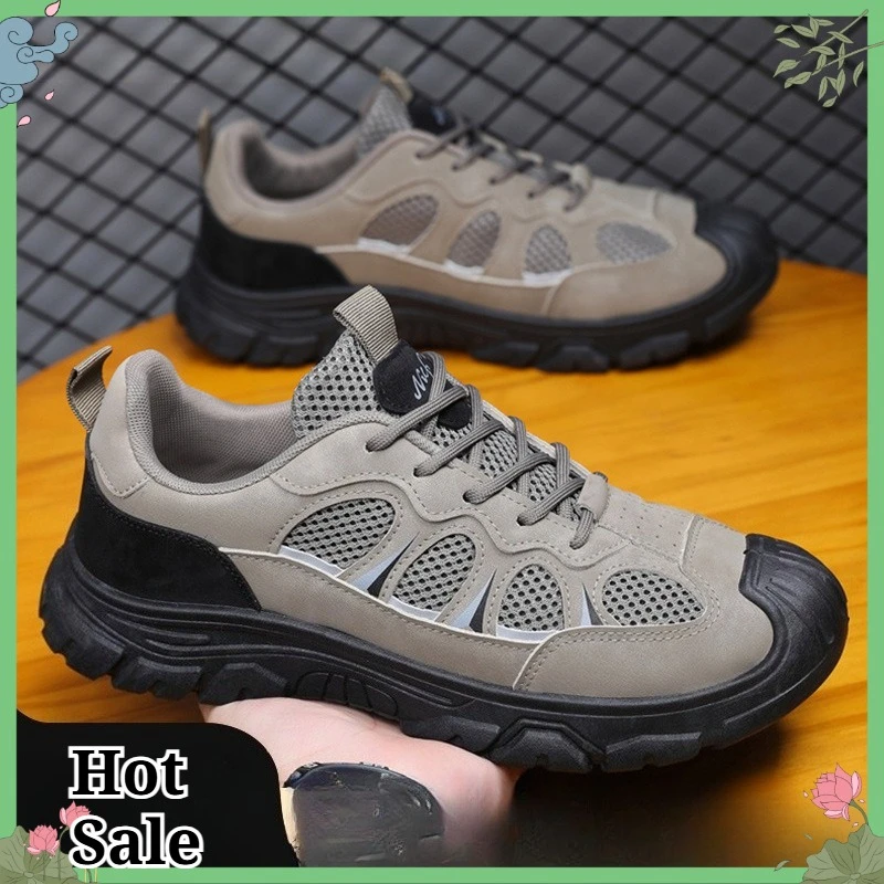 

Новые мужские повседневные кроссовки на толстой подошве, дышащие, сетчатые, летние, легкие, нескользящие, для прогулок на улице, спортивные, для походов