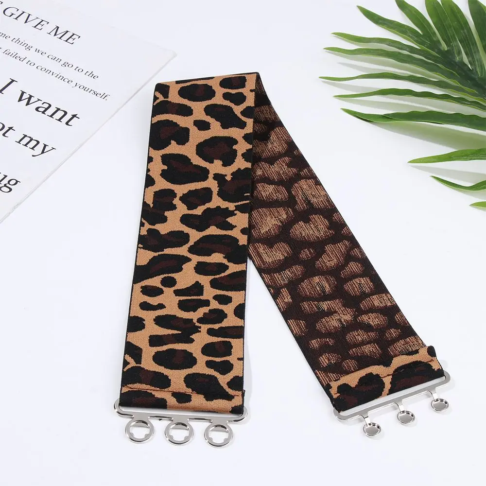 Women Cinch Casual Waist Band Metal Buckle Waistband Dress Cummerbands Wide Elastic Belt