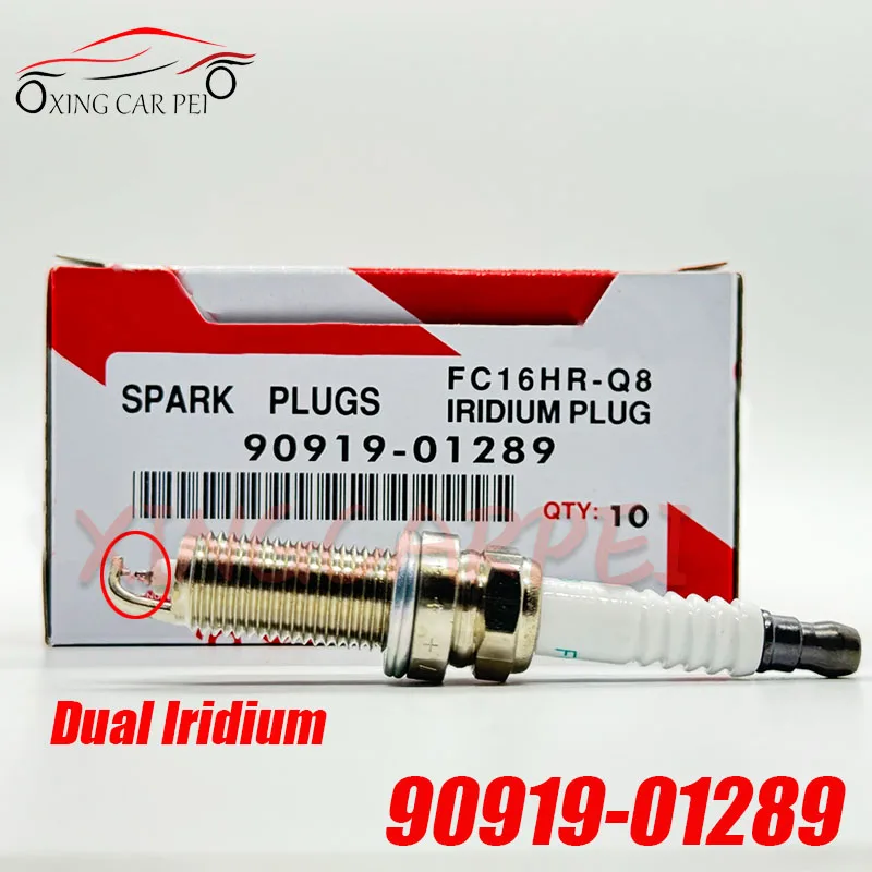 4 Uds 90919-01289 FC16HRQ8 bujía de iridio doble para Toyota Corolla Camry UX250H Sienta Avalon Rav4 Vios 9091901289