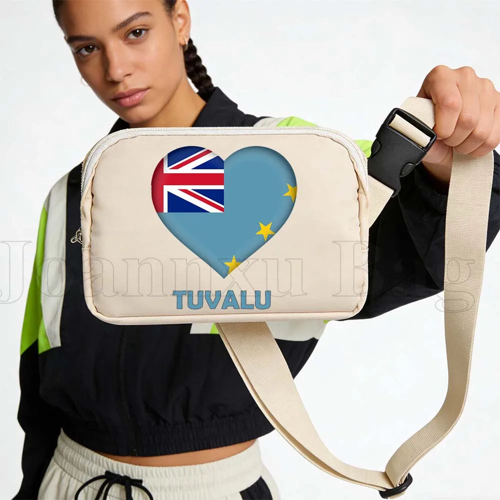 

Спортивная поясная сумка с флагом Тувалу, портативная сумка для телефона, для фитнеса, бега, велоспорта, подарок для девушек и женщин